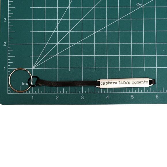 Capture Lifes Moments Keychain Graduation Gift Handmade‎ Faux Leather Motivation - Picture 4 of 4
